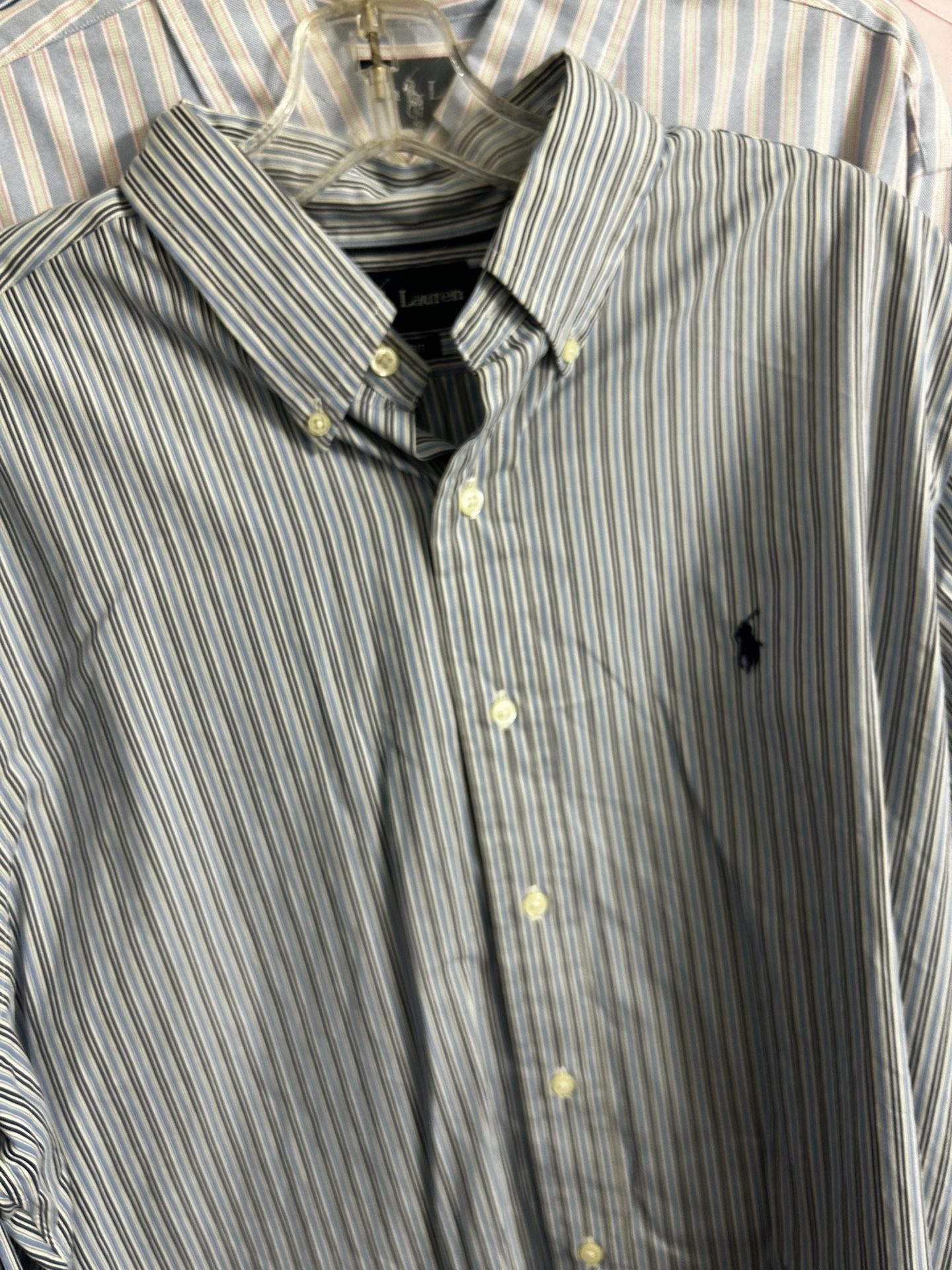 Ralph Lauren Polo Men’s Button Down Long Sleeve Dress Shirts Size Large