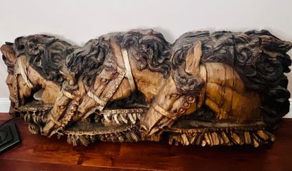 Museum-Scale Del Mar Racetrack Thoroughbred Room Horse Sculpture | Rare Architectural Equestrian Art
