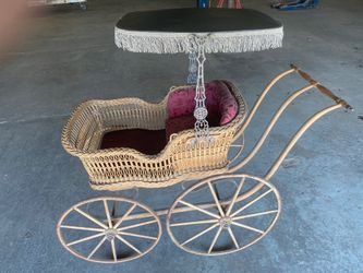 Antique 1872 Wicker Pram