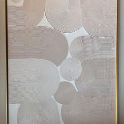 Modern Textured Plaster Art - Custom Frame 