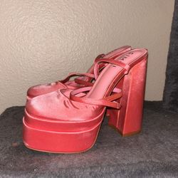 Dollz Kill Pink Heels 6.5