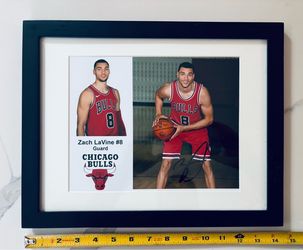Zach Lavine Chicago Bulls signed and framed photo.
