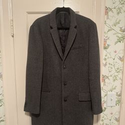 Club Monaco Men’s Long Italian Wool Jacket 