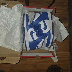 Nike dunk high blue and Orange 