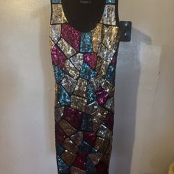 Prestige Edge Sequin-Embellished Cocktail Dress