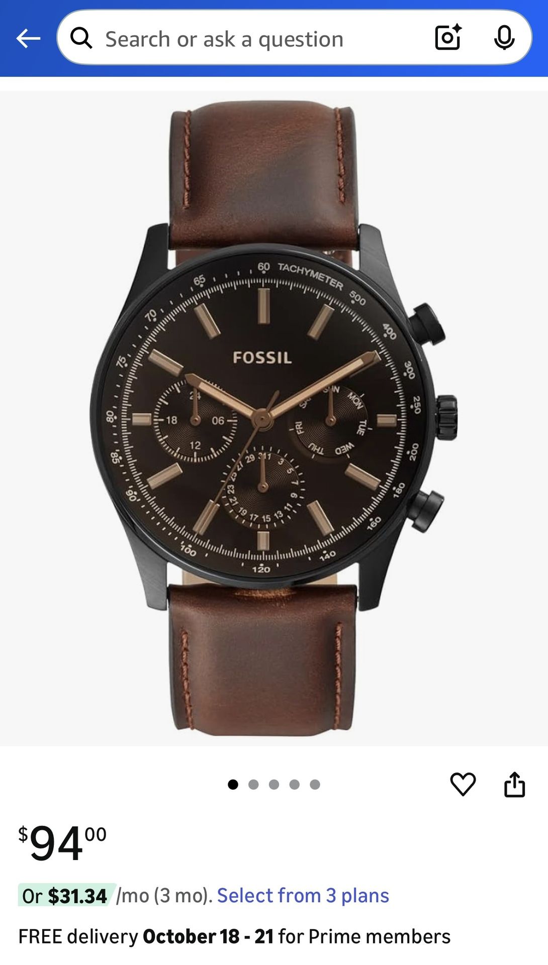 Fossil Watch Leather Strap