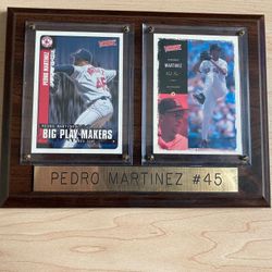 Framed Pedro Martinez Baseball Cards Artwork 