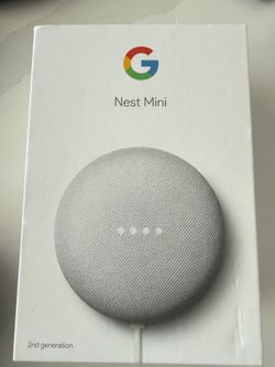 Google Nest Mini (2nd Gen) Smart Speaker – Slate / Light Gray (Brand New, Open Box)
