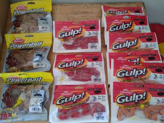 Fishing bate $1 each for red bag. 1.50 for yellow bag