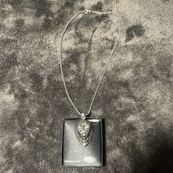 Stainless Steel Chain With Lion head Pendant
