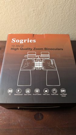 Sogries 10-30x50 Zoom Binoculars for Adults High Powered