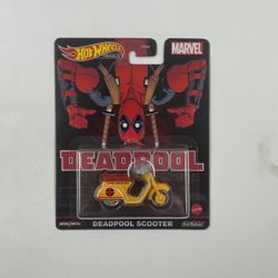 Hot Wheels Premium Deadpool Scooter Car Model Toys 