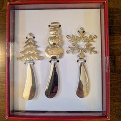 New Mikasa Celebration 3 Piece Christmas Holiday Spreader Set