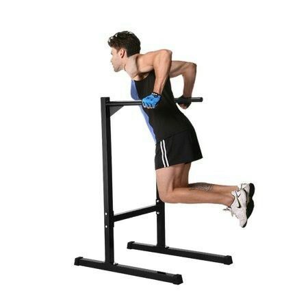 Ollieroo Heavy Duty Dip Stand Freestanding Dip Station Parallel Bar Bicep Triceps Home Gym Dipping Station Dip Bar-Black