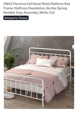 White Iron Full Size bed frame