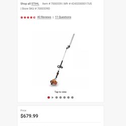 Stihl Adjustable HL 94 145 Degrees 24 Inch Trimmer 