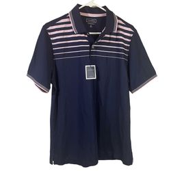 Club Room golf polo striped mens shirt Size Medium