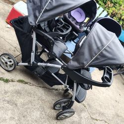 Double Stroller (Graco Duo Glider W/ 2 Graco Carseats)