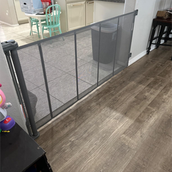 Retractable Baby Gate - 150" Wide, 37" Tall" - New