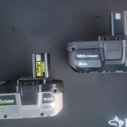 Ryobi 18V 4.0AH Batteries