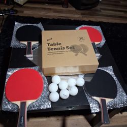 Ping - Pong Paddles With Balls