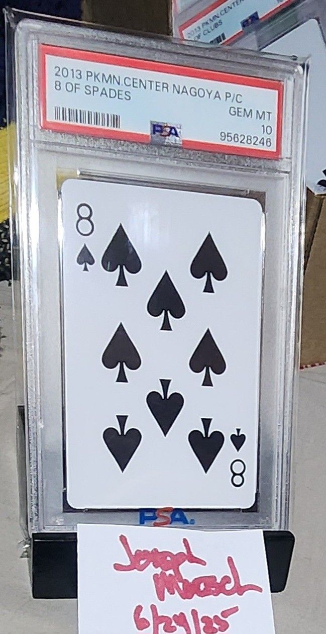 FS/NFT - PSA 10 - 2013 POKEMON CENTER NAGOYA PLAYING CARD 8 OF SPADES POPULATION #1