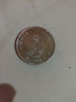 1955 Rare Mexicano Coin, 50 Centavos Piece