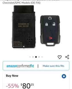 Dorman 99352 Patented Keyless Entry Remote with DIY Programming- 4 Button Compatible with Select Chevrolet/GMC Models (OE FIX)