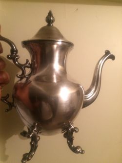 Silver coffee kettle
