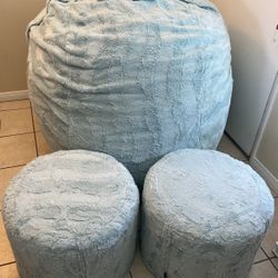Original LoveSac & 2 Squattomans Full Set