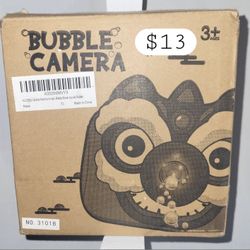 Bubble Blowing Camera Machine, Pink, New
