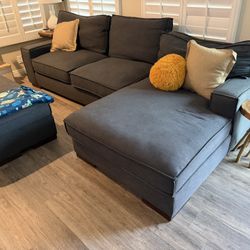 Sofa With Chase + Ottoman 