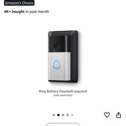 Ring solar battery doorbell