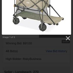 Uline Double Decker Utility Wagon Tan