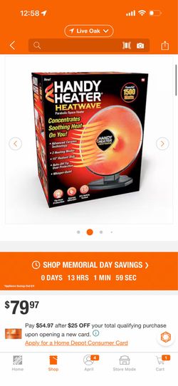 Space Heater with tip over safely
