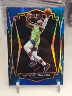 Anthony edwards select blue prizm rookie card