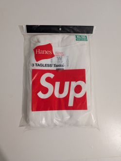 Brand New Hanes X Supreme Men's Tank Top - White seamless Tag XL
