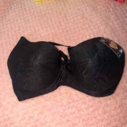 Black Lace Underwire Bra with Tags