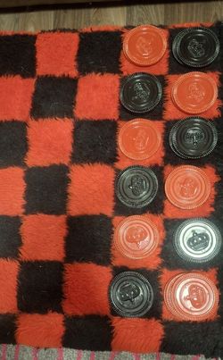 Dinner Table Size Checker Fabric Set