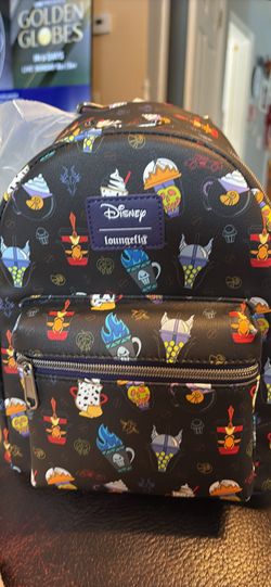 Disney Soft Tag Villains Drinks Loungefly. NWT. Pu Bridgewater 