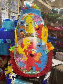 Sesame Street pastel piñata