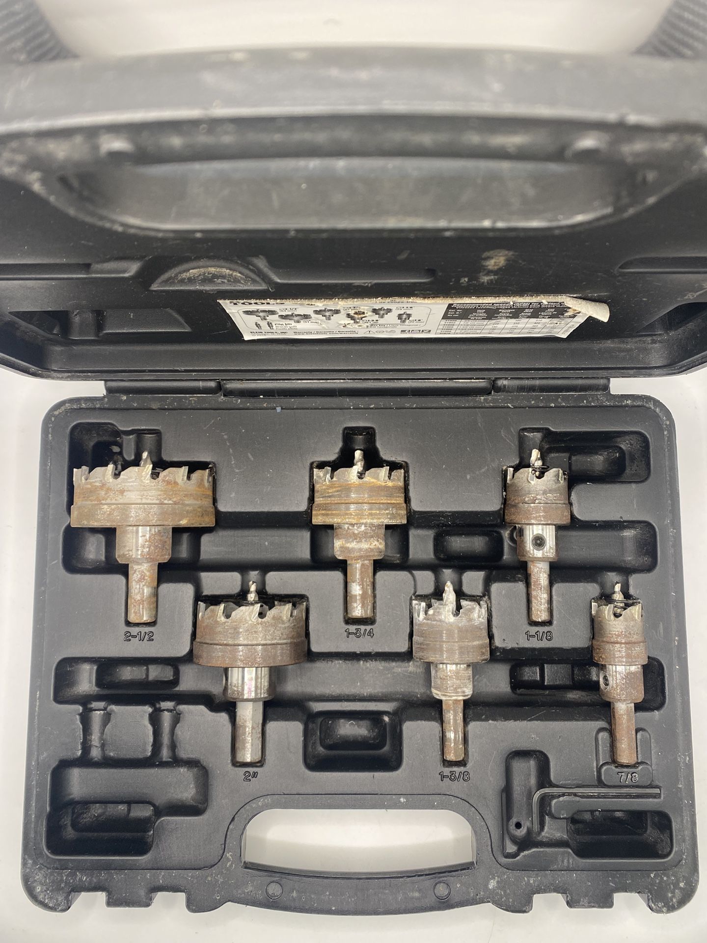 Klein Tools 31873 7-Piece Master Electrician's Carbide Hole Cutter Set