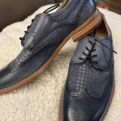 RARE - Stacy Adams Fallon Wingtip Oxford Blue Men’s Dress Shoes 