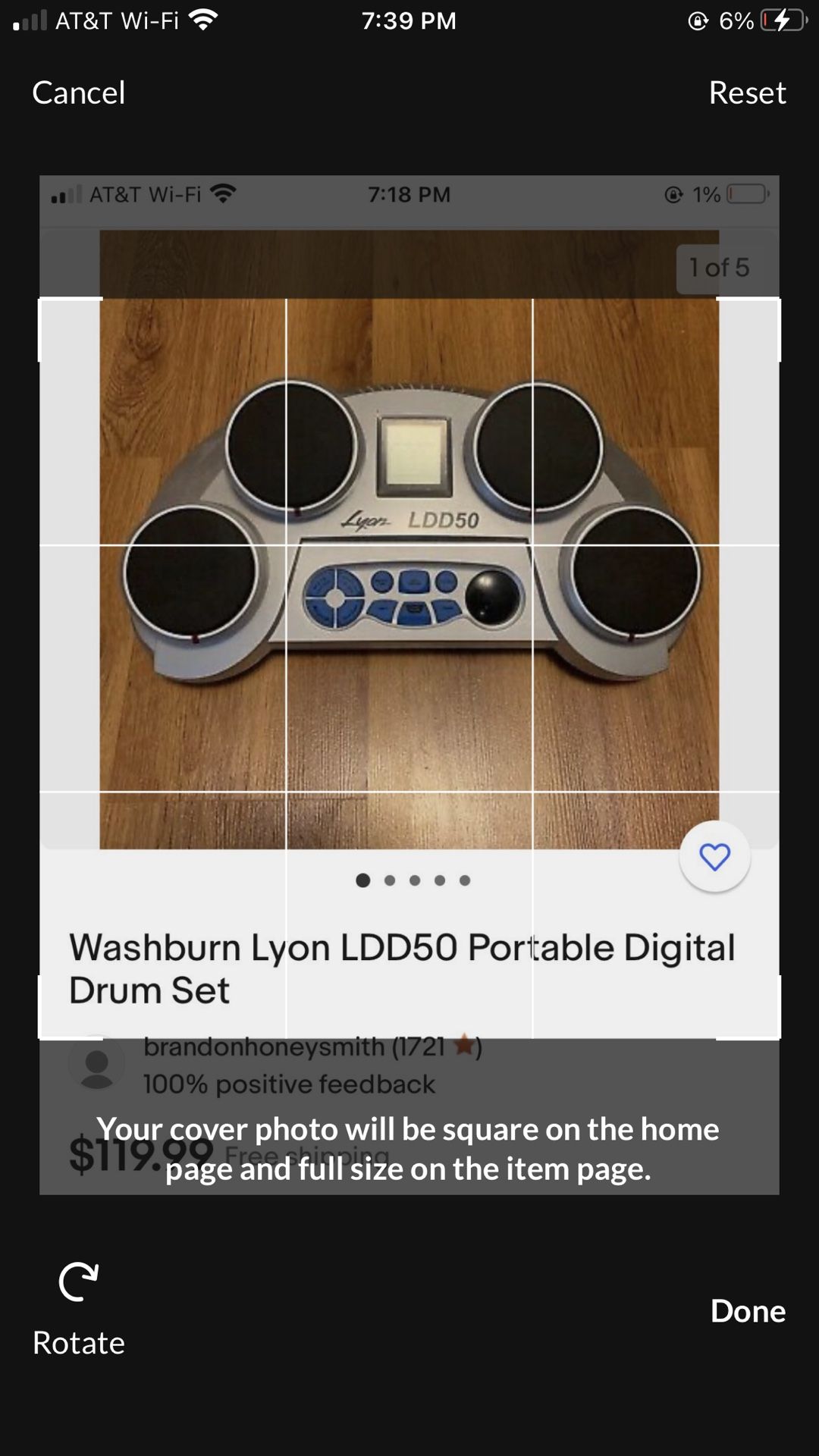 Washburn Lyons LDD50 Portable Digital Drum Set