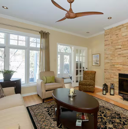 Wave 52 in. Indoor Distressed Koa Ceiling Fan with Remote Control