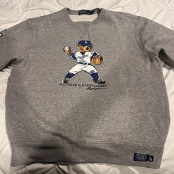 Polo Ralph Lauren Dodgers Sweatshirt Color Grey Size Large