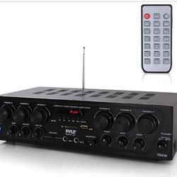 does not work for spare partsPyle 6 Channel Karaoke Amplifier with Bluetooth - 750W Power, Dual Microphone Input w/ Echo and Volume, USB-A Mp3 Player,