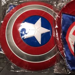 Kids Captain America Shield and Costume (New) 