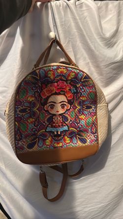 Frida Kahlo Graphic Woven Backpack