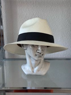 Goorin Bros. 100% Shantung Straw Wide-Brim Fedora – Size Large – Made in USA